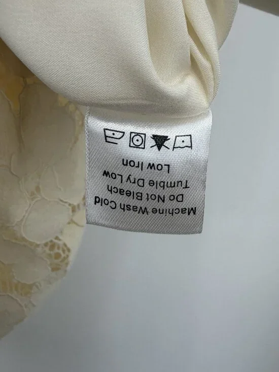 Tuckernuck Ivory Lace Willow Blouse size XL Oversized Top Cotton/Nylon - Picture 7 of 7